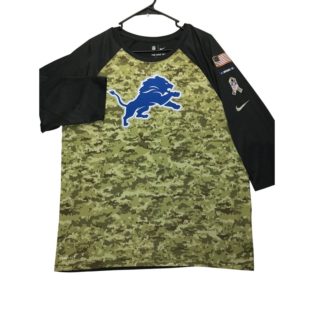 Nike NFL Onfield Salute to Service Camo Dri-FIT Long Sleeve Shirt Mens XL
